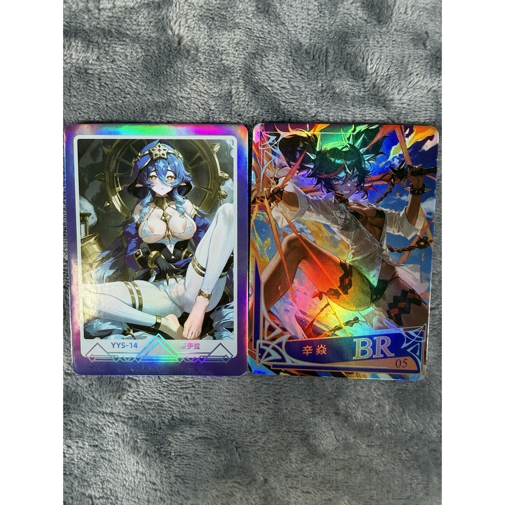 Genshin Impact Layla & Xinyan  Waifu Cards Set YYS-14 BR-05 NSFW Rainbeaux Holo
